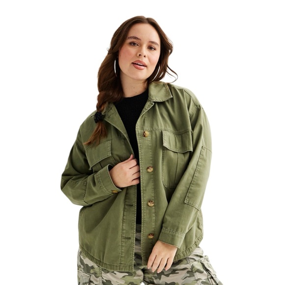 SO Army Green Chore Jacket/Shacket - Picture 1 of 9